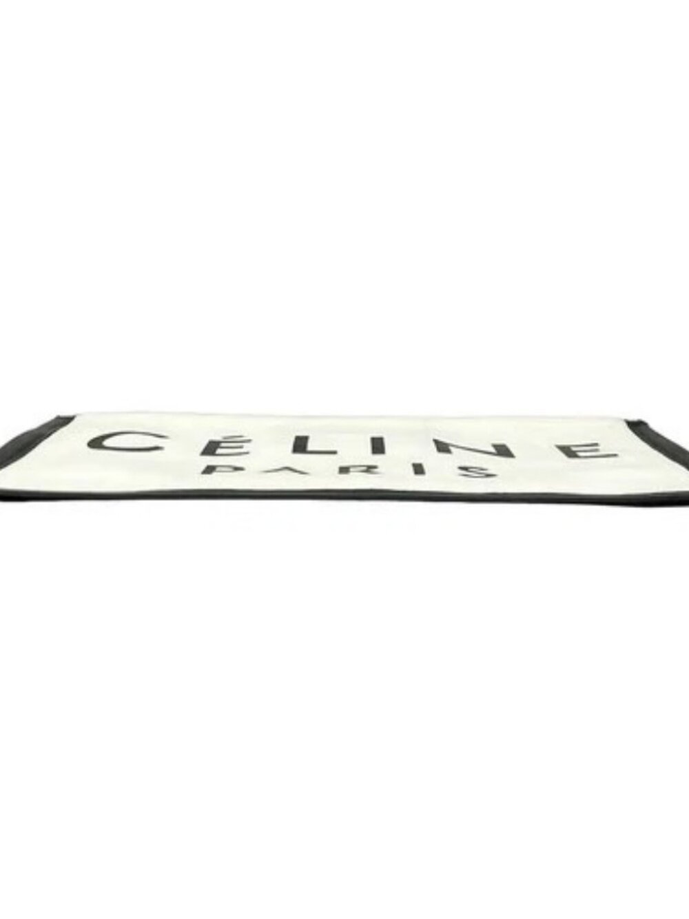CELINE - Cream Black Canvas Clutch Bag - Picture 5 of 15